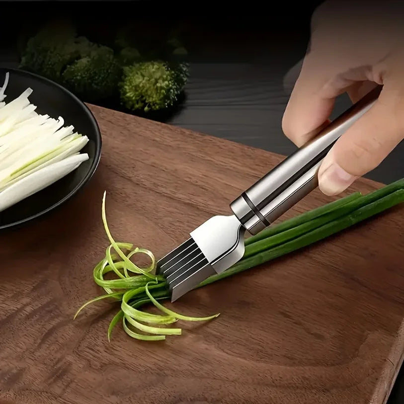 Stainless Steel Green Onion & Vegetable Shredder Cutter Tool