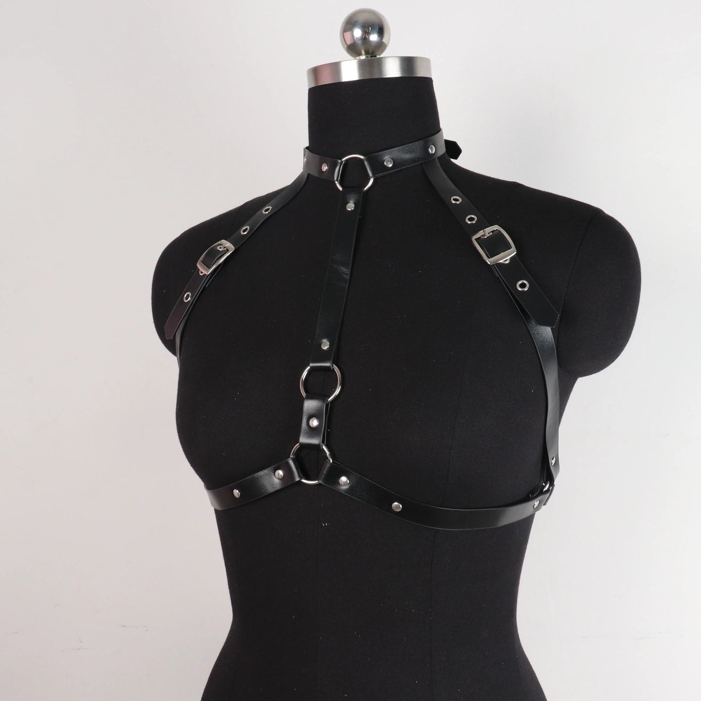 Fashion Trend Belt Women Red Gothic Handmade PU Leather Harness Belts