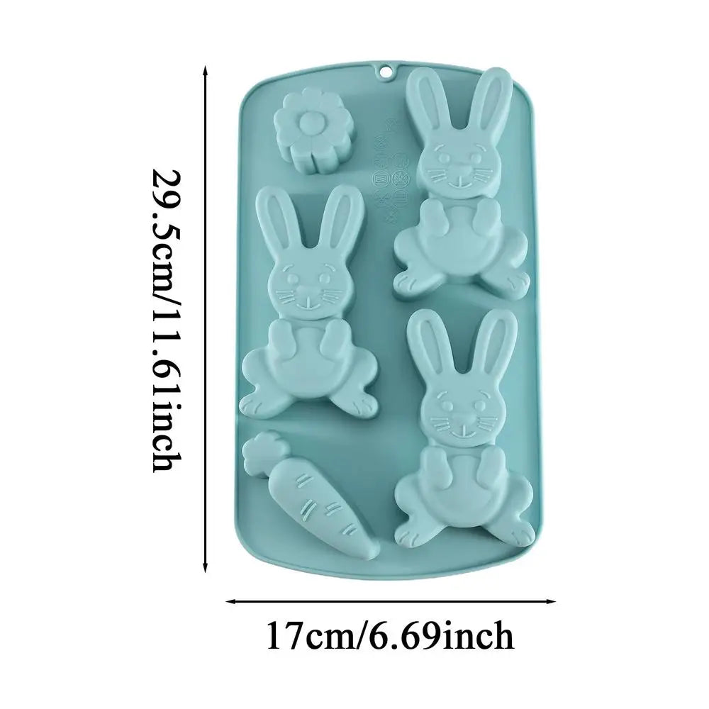 Easter Silicone Mold – Rabbit, Carrot & Flower Baking Mould