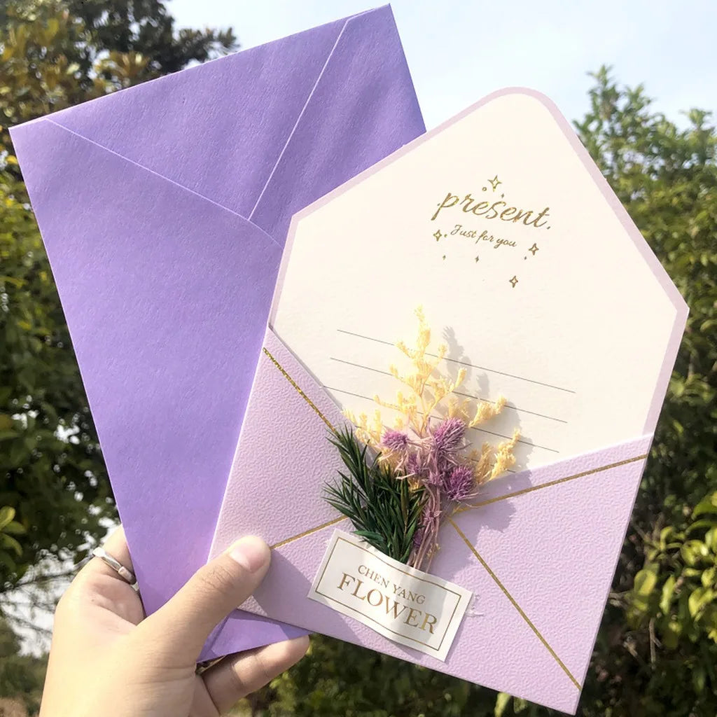 3D Dried Flower Standing Greeting Card | DIY Personalized Gift