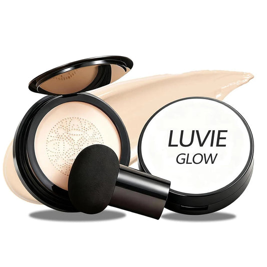 Glow Foundation Mushroom Head Air Cushion CC BB Cream Full Coverage Makeup Foundation Long Lasting Hydrating Even Skin Tone Peaceful Pleasures Health and Wellness