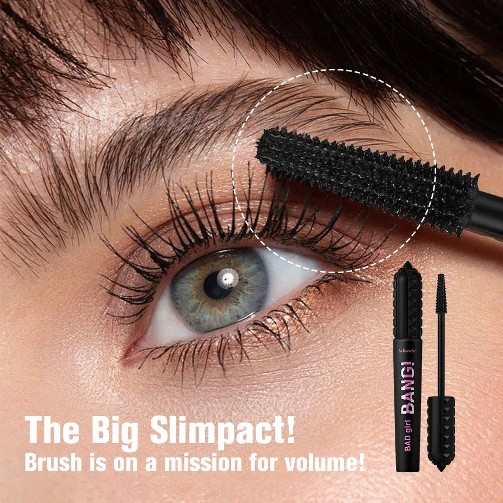 Black Waterproof Mascara 4D Lengthening Curling Volumizing Eyelash Extension Smudge Proof Long Lasting Korean Eye Makeup Peaceful Pleasures Health and Wellness