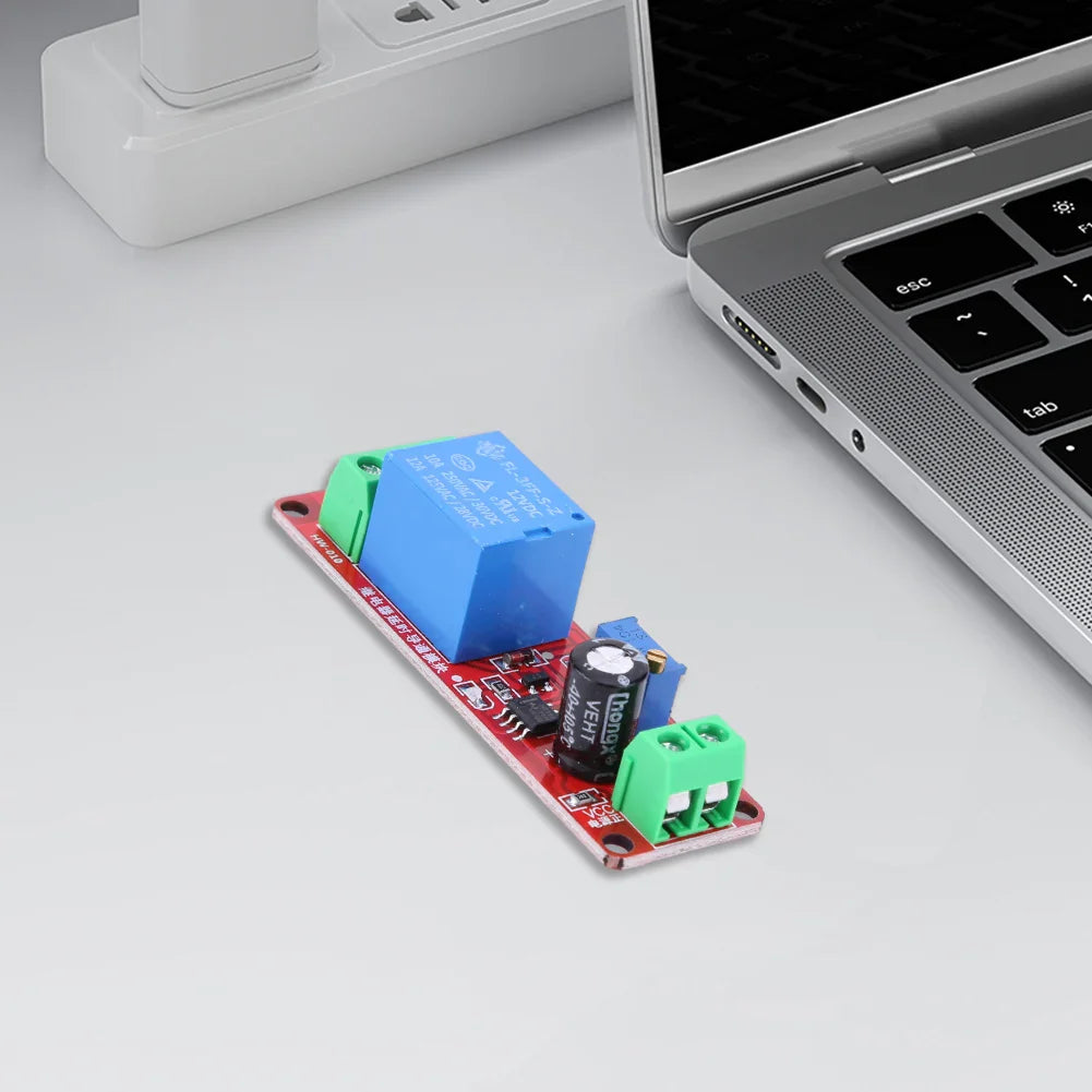 NE555 Delay Timer Relay Module 5V/12V – 0–10S Adjustable Switch