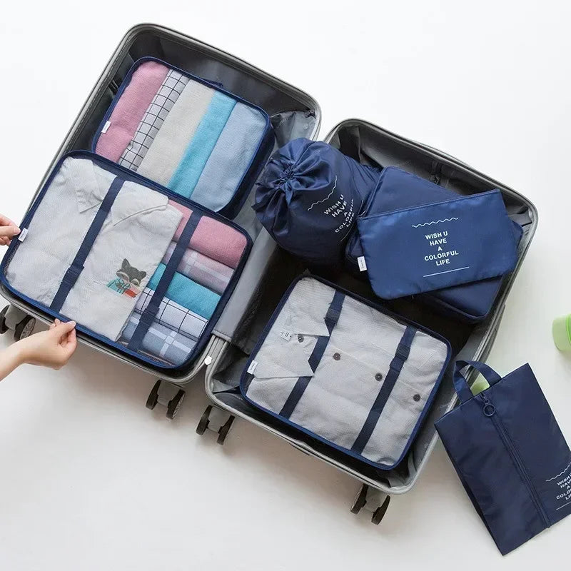 7-Piece Packing Cubes Set | Travel Luggage Organizer Bags