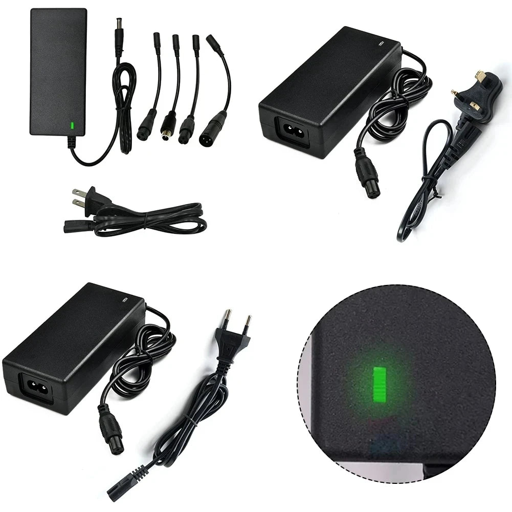 HOMEFISH Brand New Power Adapter AC 100-240V Black DC 42V 2A Electric Scooter Accessories EU Plug For 24-36v Lithium Battery Peaceful Pleasures Health and Wellness