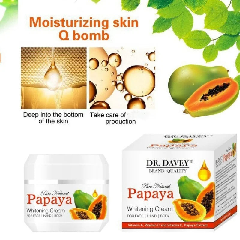 DR.DAVEY Papaya Moisturizing Face Cream Papaya Face Cream Nourishing Facial Moisturizing Lotion Moisture Replenish Peaceful Pleasures Health and Wellness