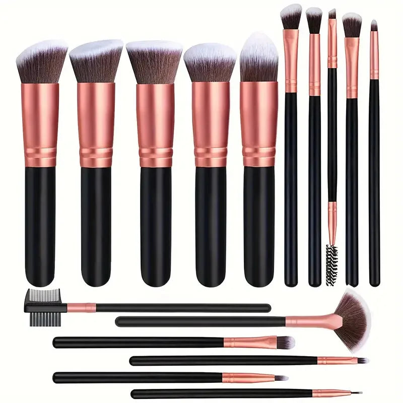 RUNTOIN 14-16 Pc Professional Makeup Brush Set | Face & Eye