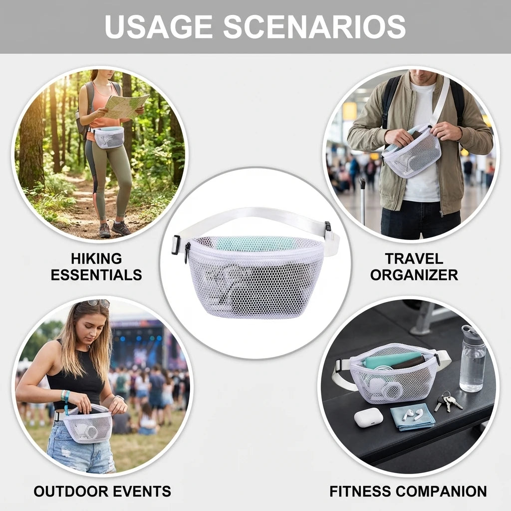 Outdoor Cosmetic Bag Portable Waist Bag Multi-functional Cosmetic Bag For Travel Hiking Peaceful Pleasures Health and Wellness