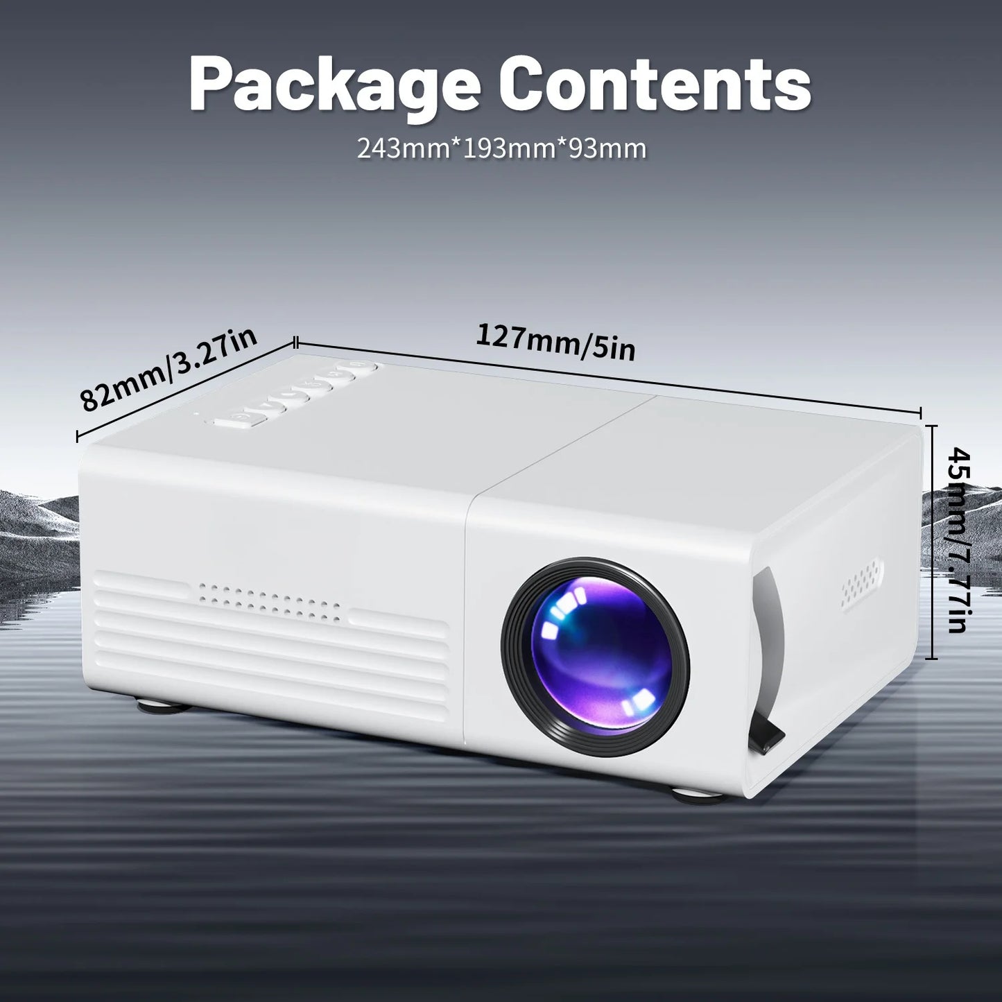 Mini Projector TFT LCD Wifi Bluetooth Smart Projectors Home Cinema Outdoor Theater High-definition Proiettor Media Player Peaceful Pleasures Health and Wellness