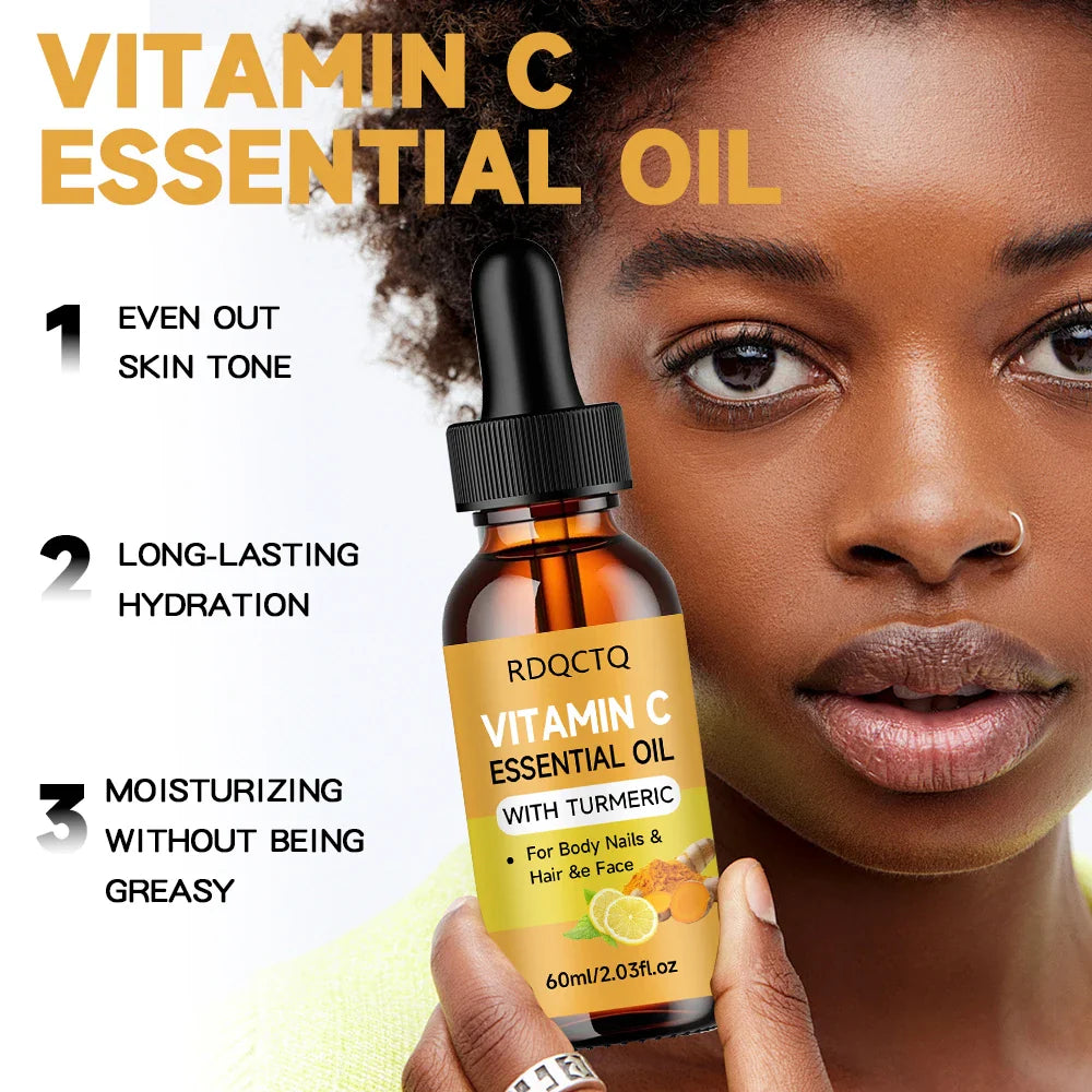 Turmeric & Vitamin C Leave-In Hair Oil – Frizz & Shine 40/60ml