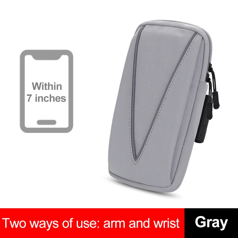 cell phone running armband Sport bag women Sports phone armband Mobile phone wrist stand Running racing accessories Wrist strap Peaceful Pleasures Health and Wellness Gray