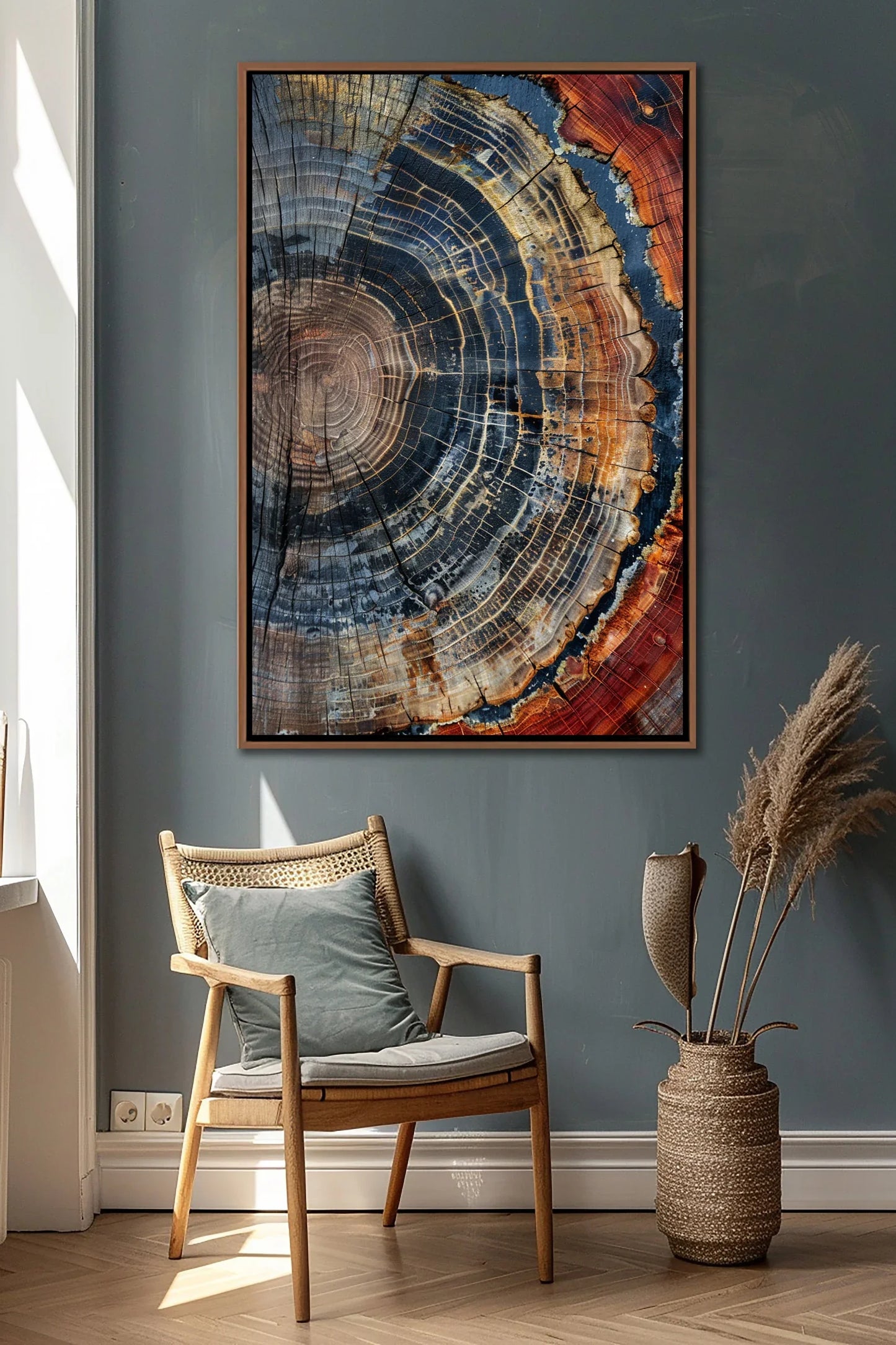 Abstract Tree Ring Canvas Wall Art | Modern Minimalist Decor Canvas Wall Art Peaceful Pleasures Health and Wellness