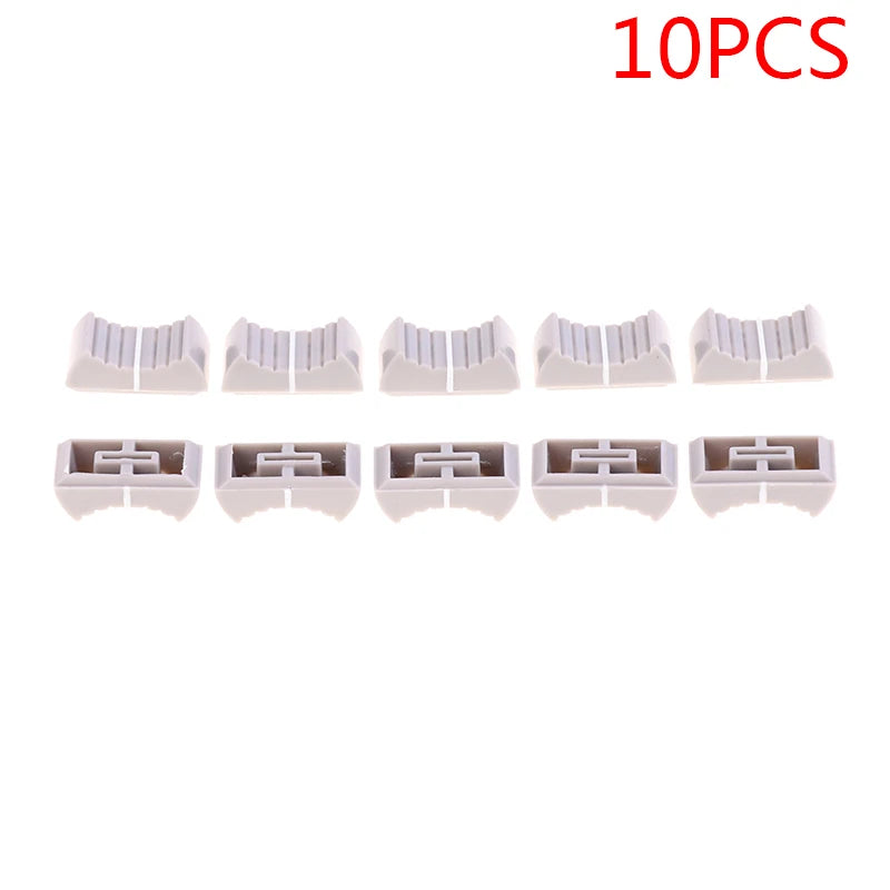 10PCS/set Fader Knob Cap Touch Sensitive Slider Ribbed Mixer Desk Switch Knob Cap Peaceful Pleasures Health and Wellness Gray 10pcs