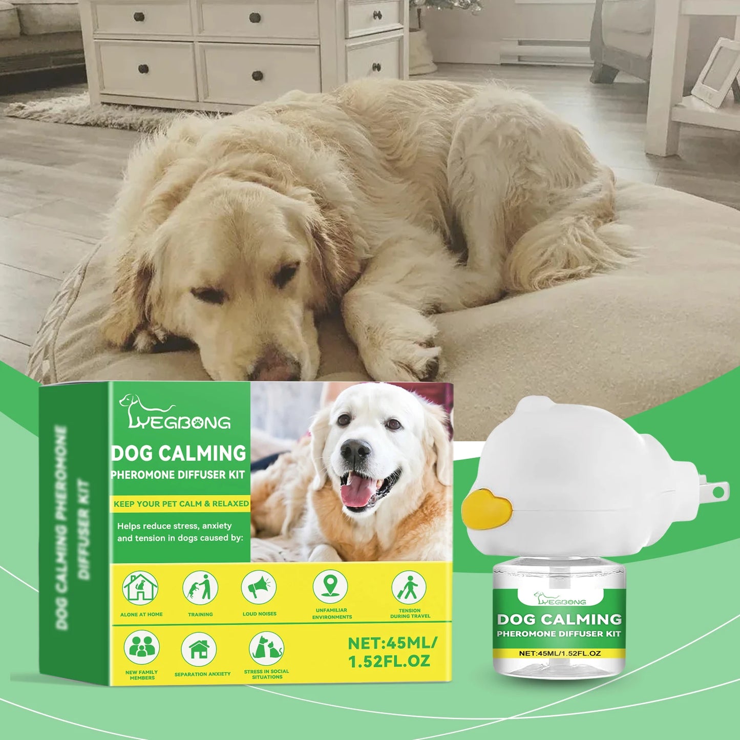 Dog Anxiety Relief Diffuser Set – Calm Pet Stress at Home