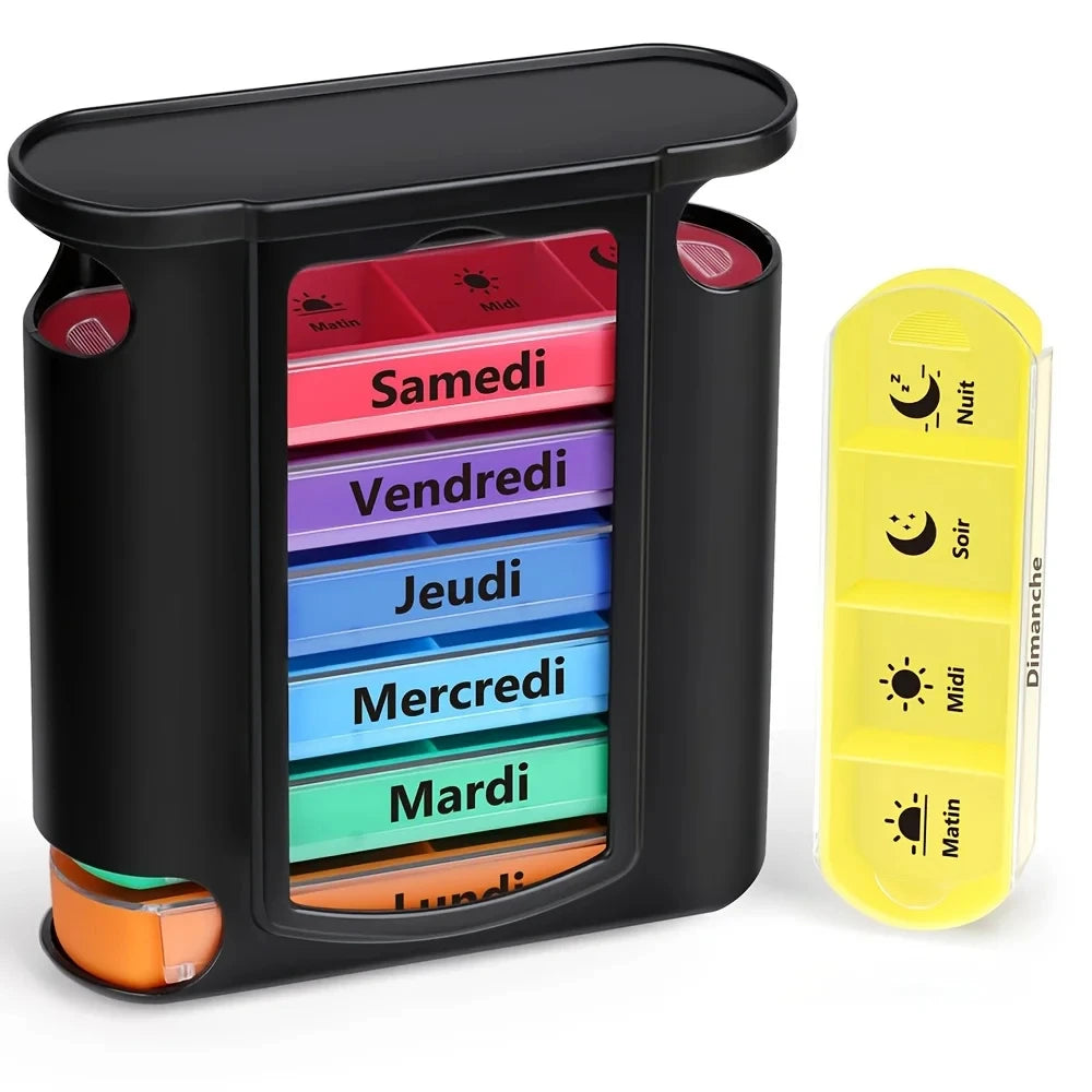7-Day Weekly Pill Organizer | 4 Daily Slots – Morning to Night