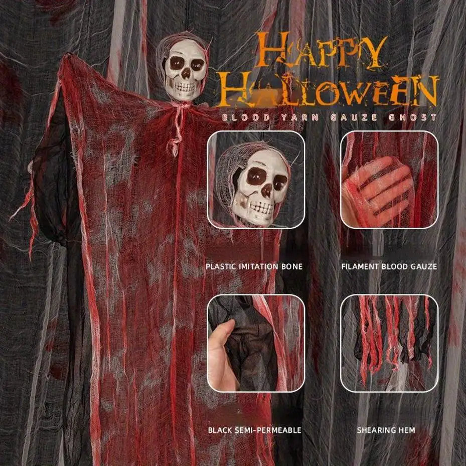 Halloween Horror Skull Ghost Hanging Pendant Spooky Outdoor Courtyard