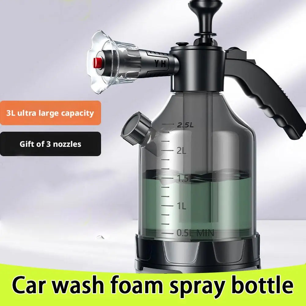 Hand Pump Foam Sprayer with 3 Nozzles for Car Wash Peaceful Pleasures Health and Wellness