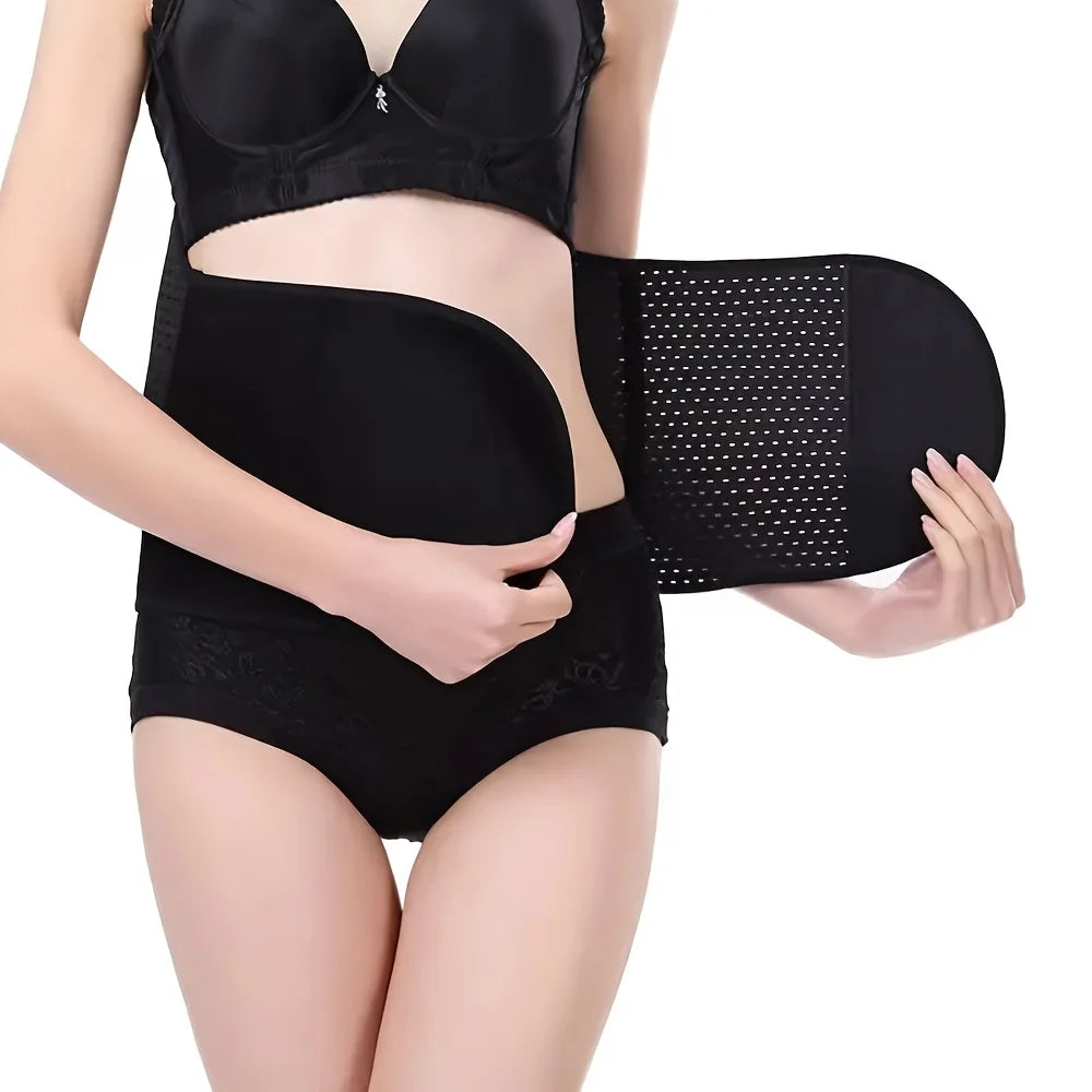 Adjustable Breathable Lumbar Support Belt - Black Polyester Abdominal Shaping Belt with Targeted Compression Pads for Lower Back Peaceful Pleasures Health and Wellness black 5xl