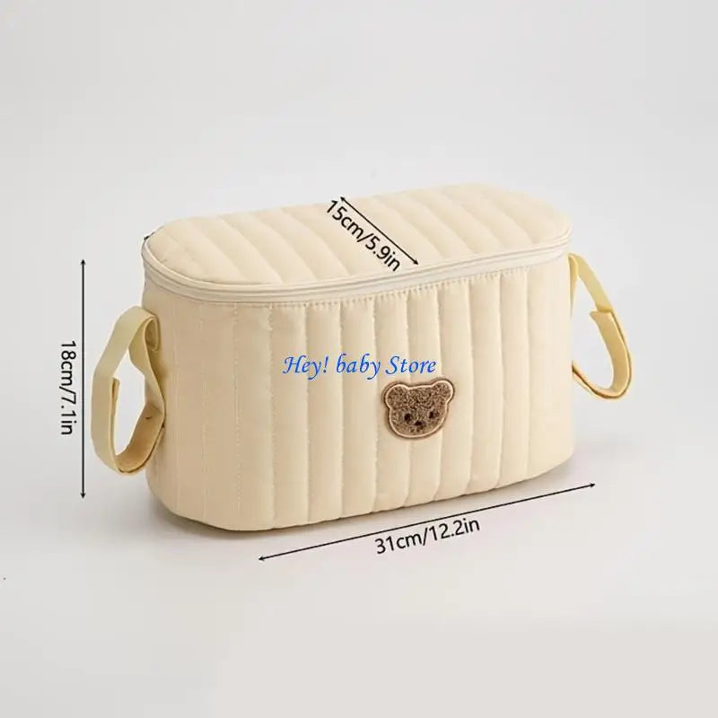 Cartoon Bear Stroller Organizer Bag – Large Capacity Hanging Bag