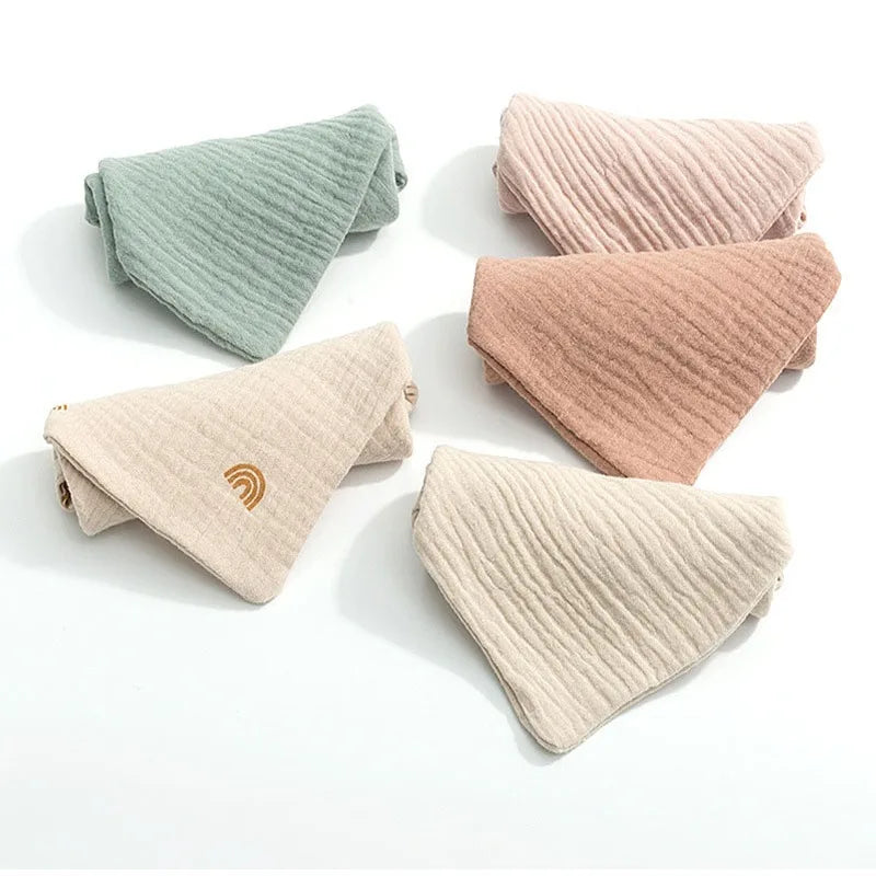 Baby Muslin Washcloths 5-Pack | Soft Cotton Gauze Newborn Towels