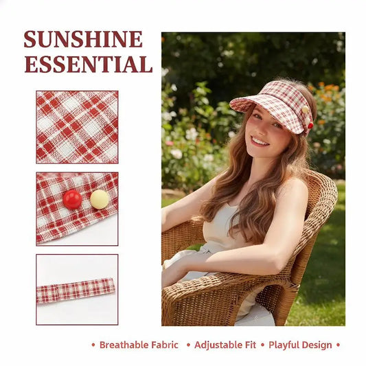 Women's Adjustable UV Sun Visor Hat – Knit Cap 6 Colors Sun Visor Hat Oasis Select