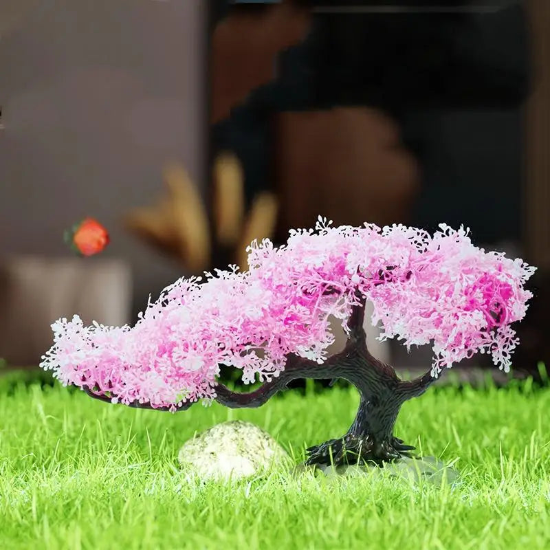 Artificial Cherry Blossom Tree Fish Tank Decoration