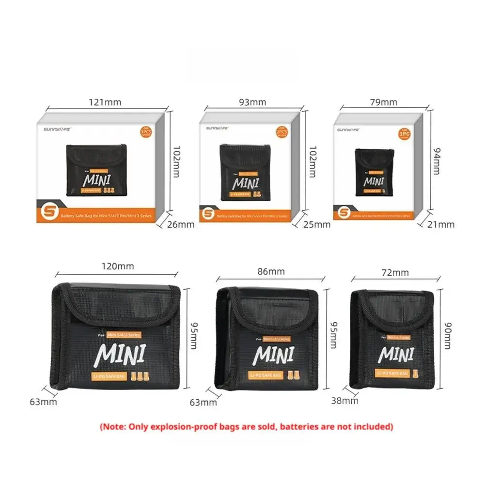 Flight Battery Safe Bag For DJI Mini 5/Mini 4 Pro/Mini 3 Pro/Mini 3 Protective Case Lithium Battery Safe Explosion-proof Bag Peaceful Pleasures Health and Wellness