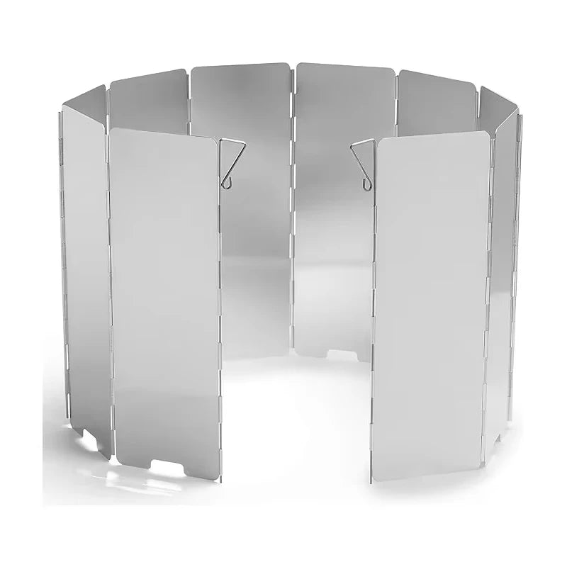 9 Plates Portable Ultralight Outdoor Foldable Wind Shield Camping Stoves Windshield Foldable Gas Cookers Wind Deflectors Stove Peaceful Pleasures Health and Wellness 1pcs