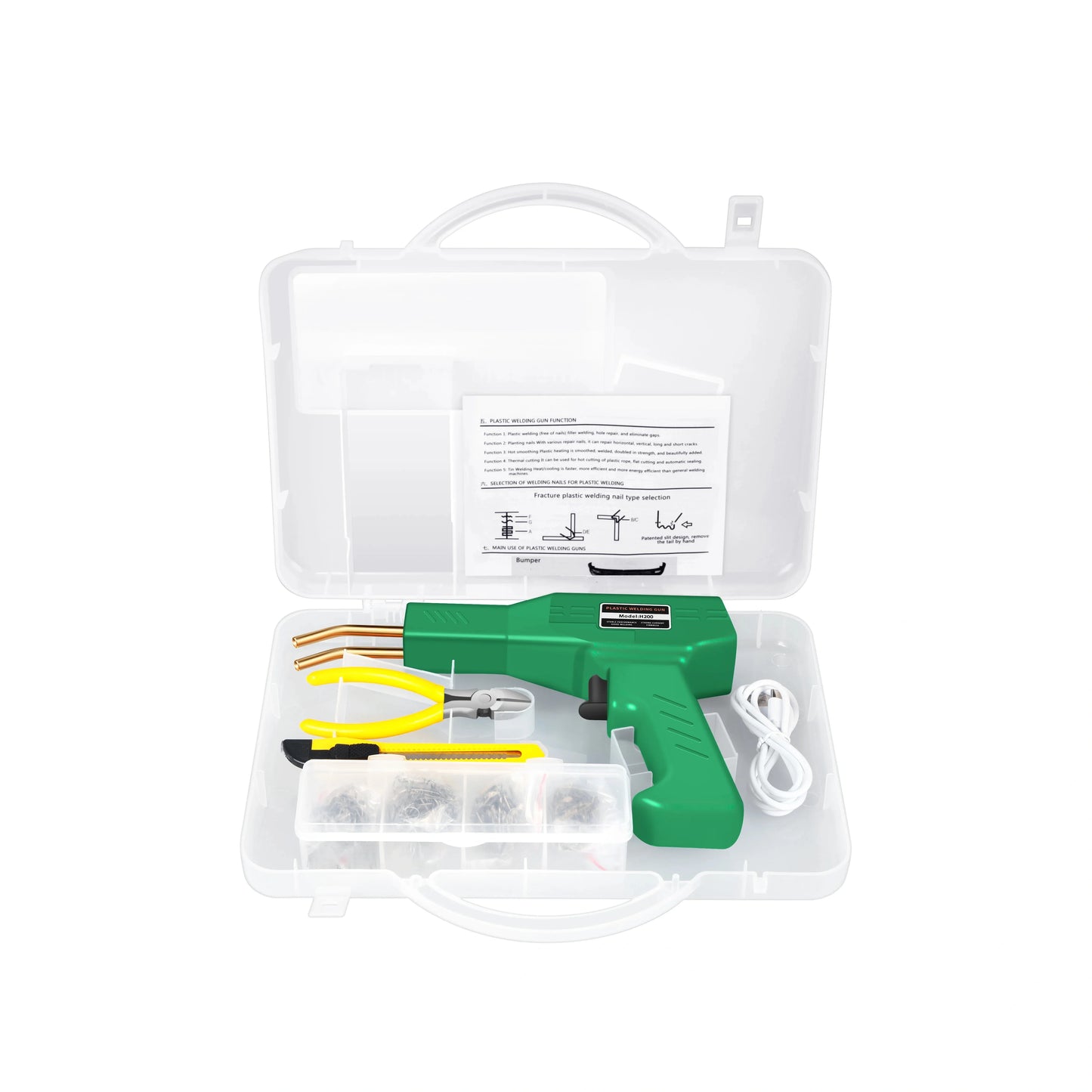 New Heat Gun Plastic Welding Machine Bumper Soldering Iron Staples Bumper Repair Car Tools Kit HOT Stapler Plastic Welder Peaceful Pleasures Health and Wellness With Lithium battery 1