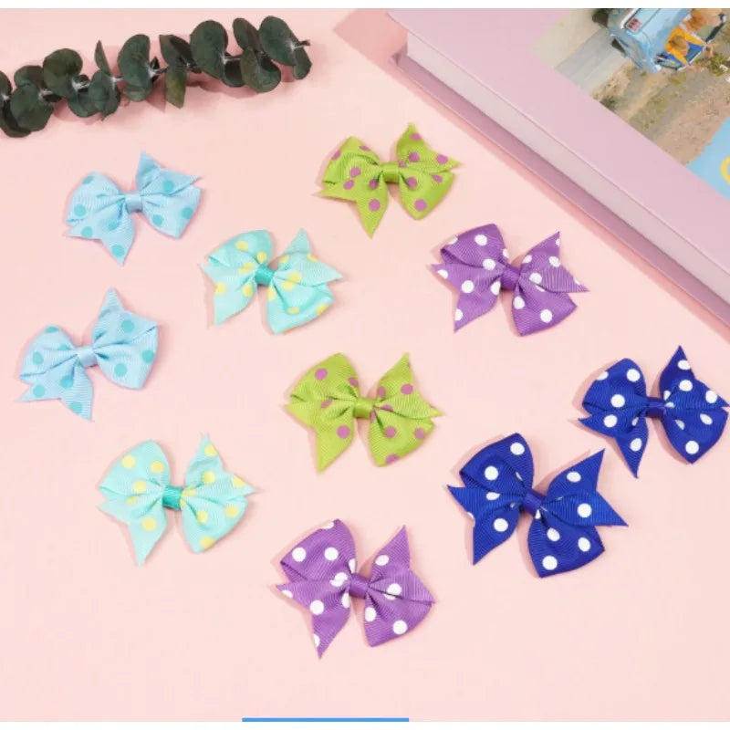 20pcs/set 2.2'' Polka Dot Grosgrain Ribbon Bows Hair Clips for Girls Handmade Bowknot Hairpin Barrettes Kids Hair Accessories Peaceful Pleasures Health and Wellness