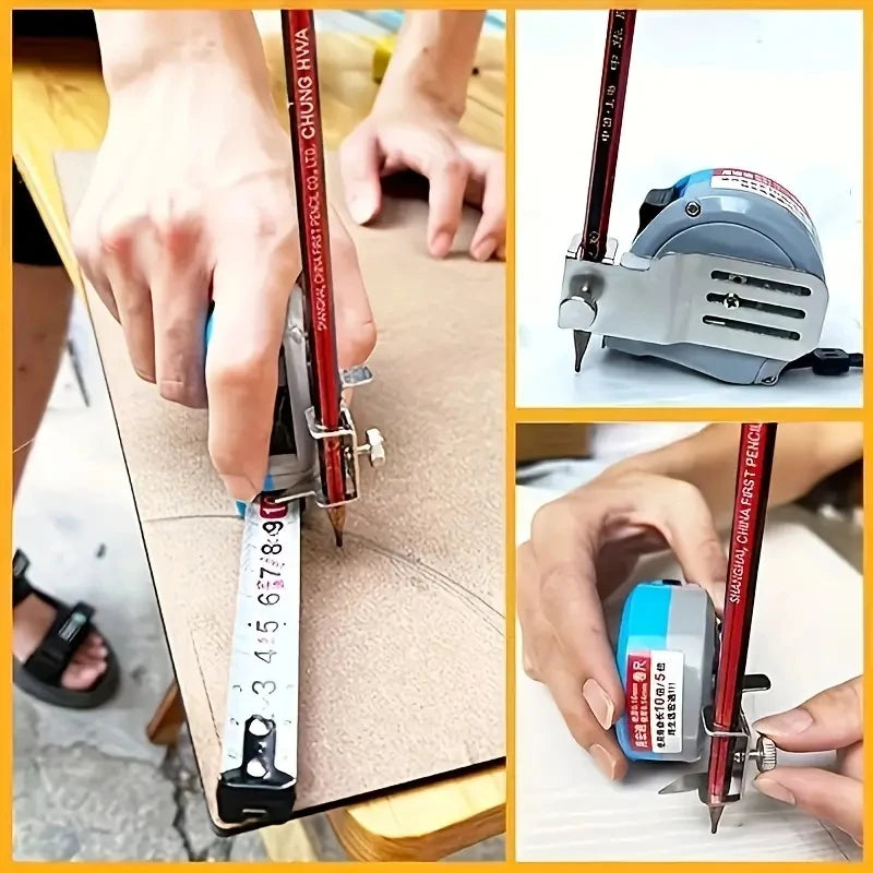 Tape Measure Pencil Holder Digital Scribing Tool Clamp Wall Fixed