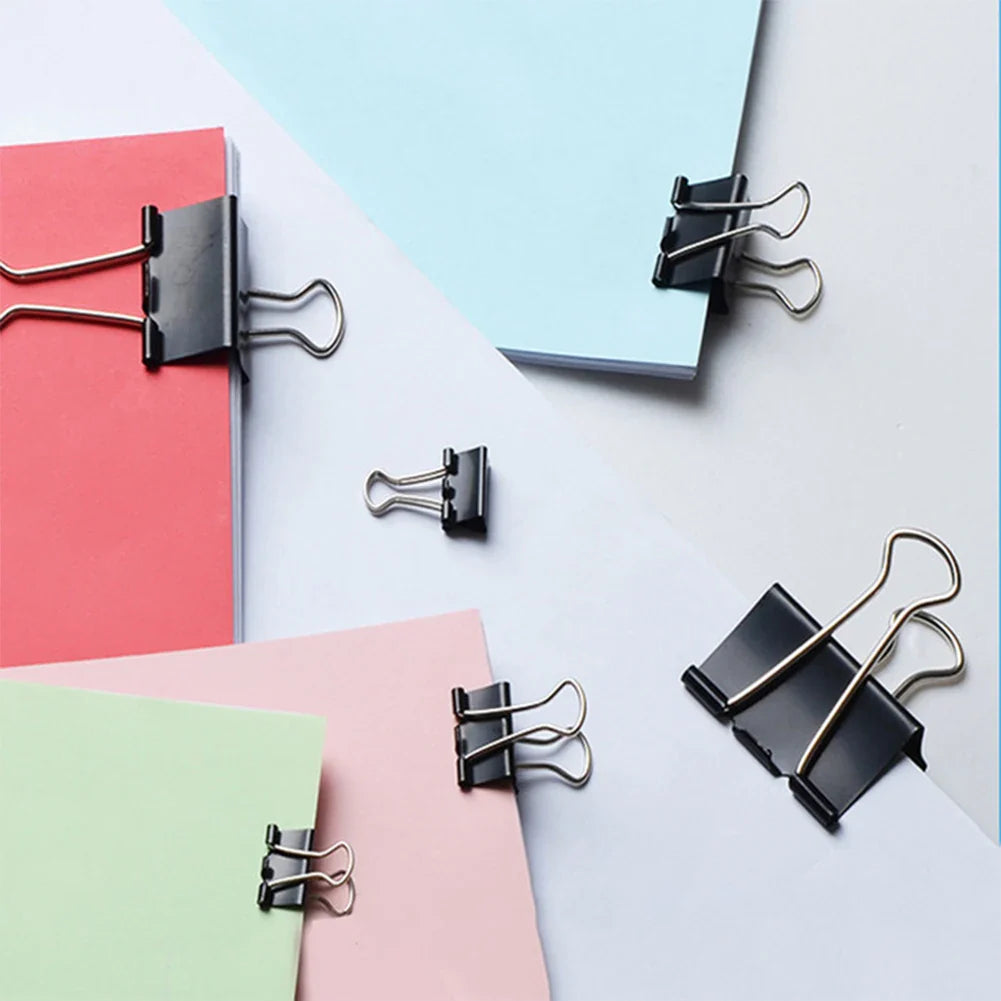Metal Binder Clips 10-Pack – Fold Back Clamps 15–32mm