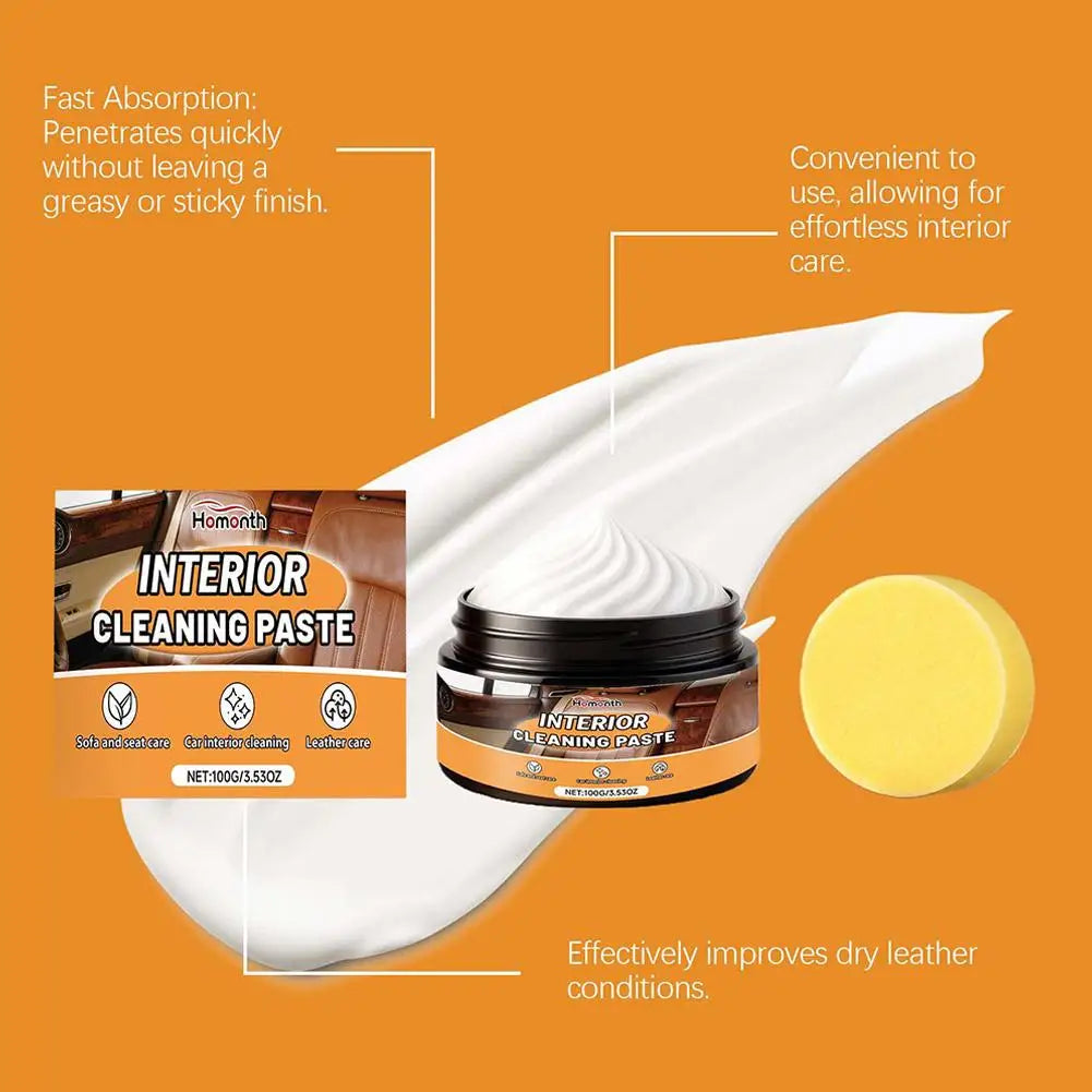 Multifunctional Leather Care Maintenance Oil Cleaning Cream for Car Interior Leather Seat Sofa Bag Shoes Jacket Care Polishing/v Peaceful Pleasures Health and Wellness