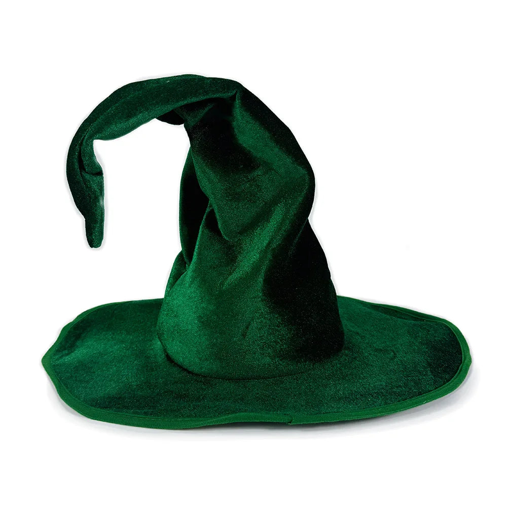 Velvet Witch Hat | Soft Retro Pleated Halloween Costume Hat