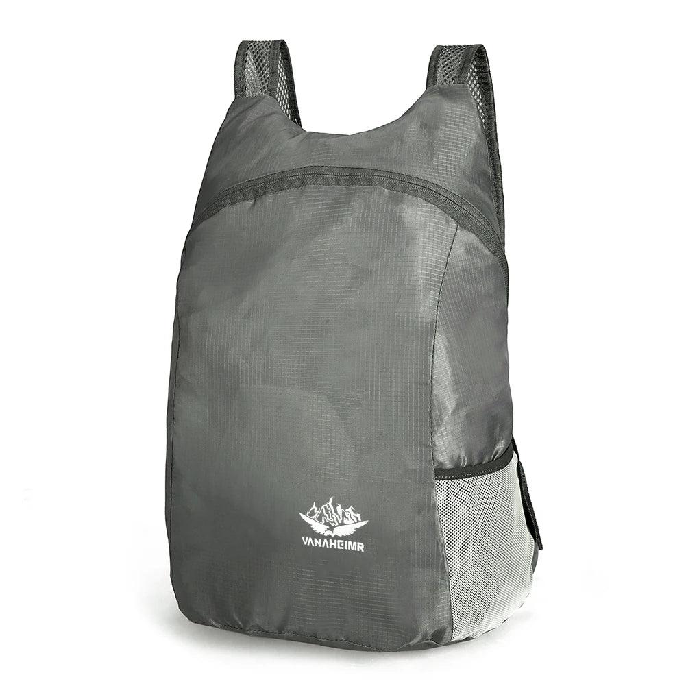 Foldable Waterproof Hiking Backpack – Lightweight Daypack Peaceful Pleasures Health and Wellness Grey United States