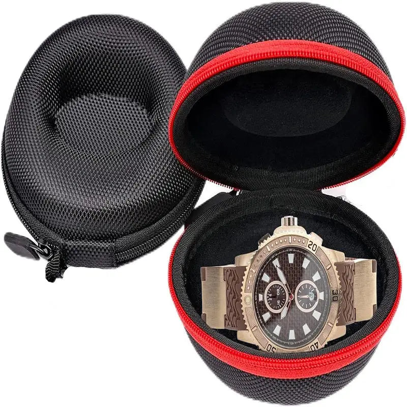 Portable Multipurpose Watch Bracelet Storage Pouch Shockproof Travel Carrying Box Wear-resistant Wristwatch Organiser Box Peaceful Pleasures Health and Wellness