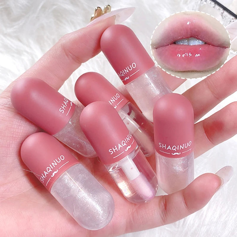 Glass Lip Oil Kit – Moisturizing Capsule Lip Gloss & Honey