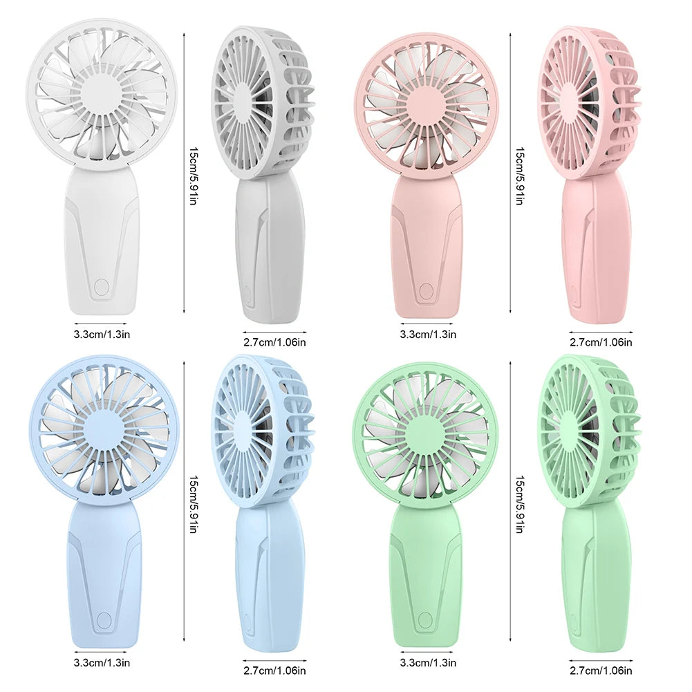 USB Rechargeable Mini Personal Fan – 3-Speed Compact Cooler Peaceful Pleasures Health and Wellness