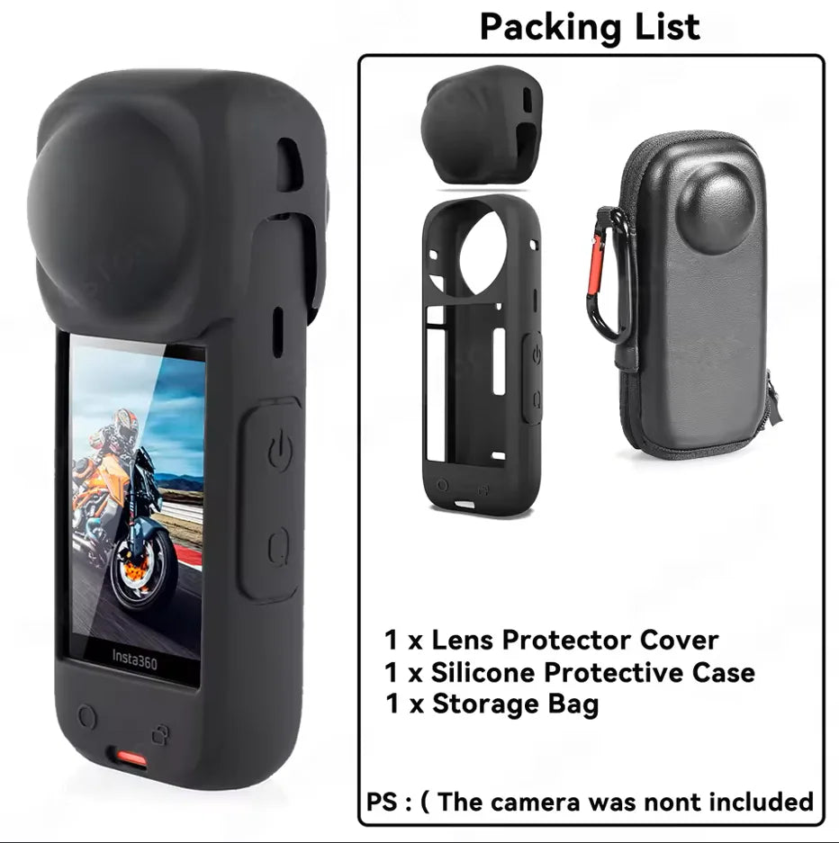 Insta360 X4 Accessories Kit – Lens Guards, Case & Screen Protector