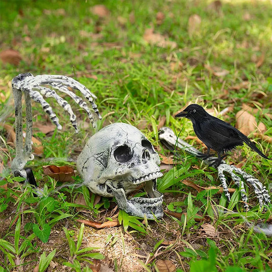 Garden Decoration Holiday Skull Bone Props Ground Breaking Horror Peaceful Pleasures Health and Wellness