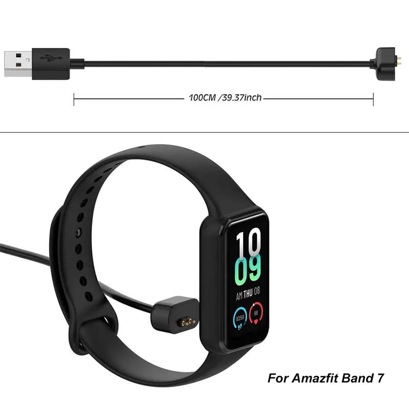 For Amazfit Band 7 Charger USB Charger Smart Watch Charger Replacement Charger 3.3ft Peaceful Pleasures Health and Wellness
