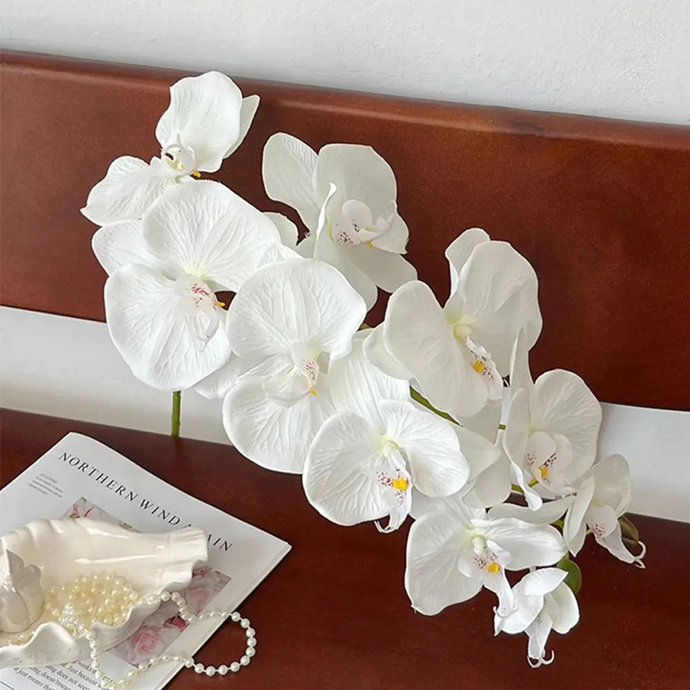 10-Head Artificial Butterfly Orchid Stem | Real Touch Phalaenopsis