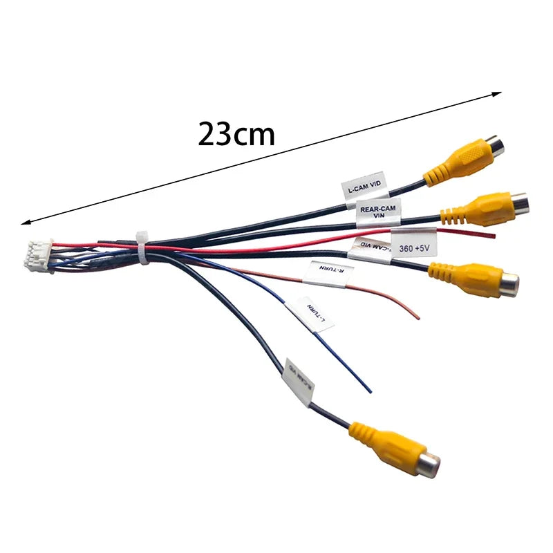 12-Pin Adapter Cable for Android Head Unit 360 Panoramic Camera