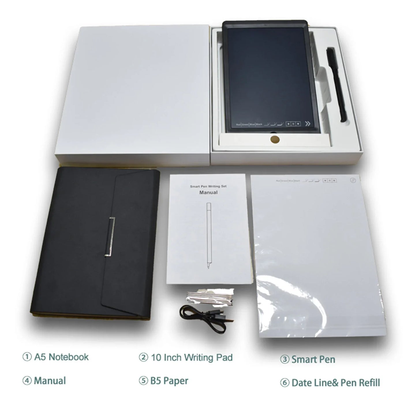 Notebook Digital Pen Smart Writing Includes Smartpen A5 PU Leather