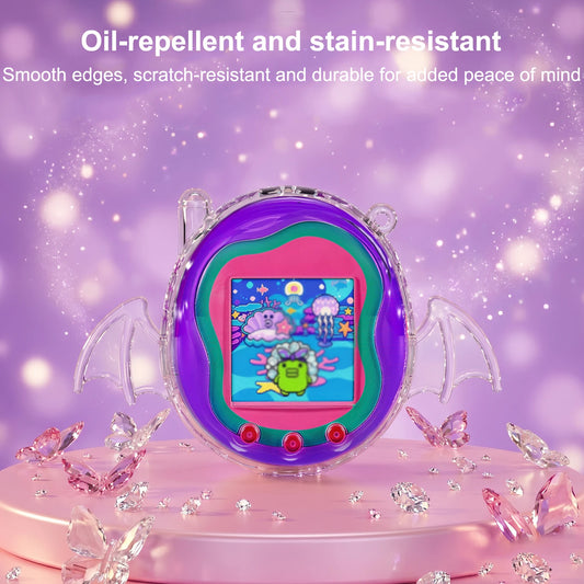 Smooth Edges Hard Crystal Case For Tamagotchi Uni Full Body Protection Anti Yellow Anti Scratch Standable Clear PC Cover Peaceful Pleasures Health and Wellness