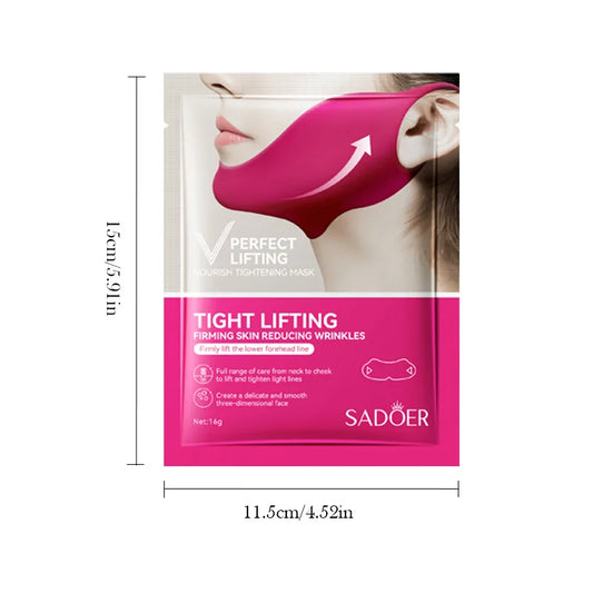 V-Shape Facial Lifting Gel Mask – Chin & Cheek Firming Facial Firming Mask Peaceful Pleasures Health and Wellness 1PCS