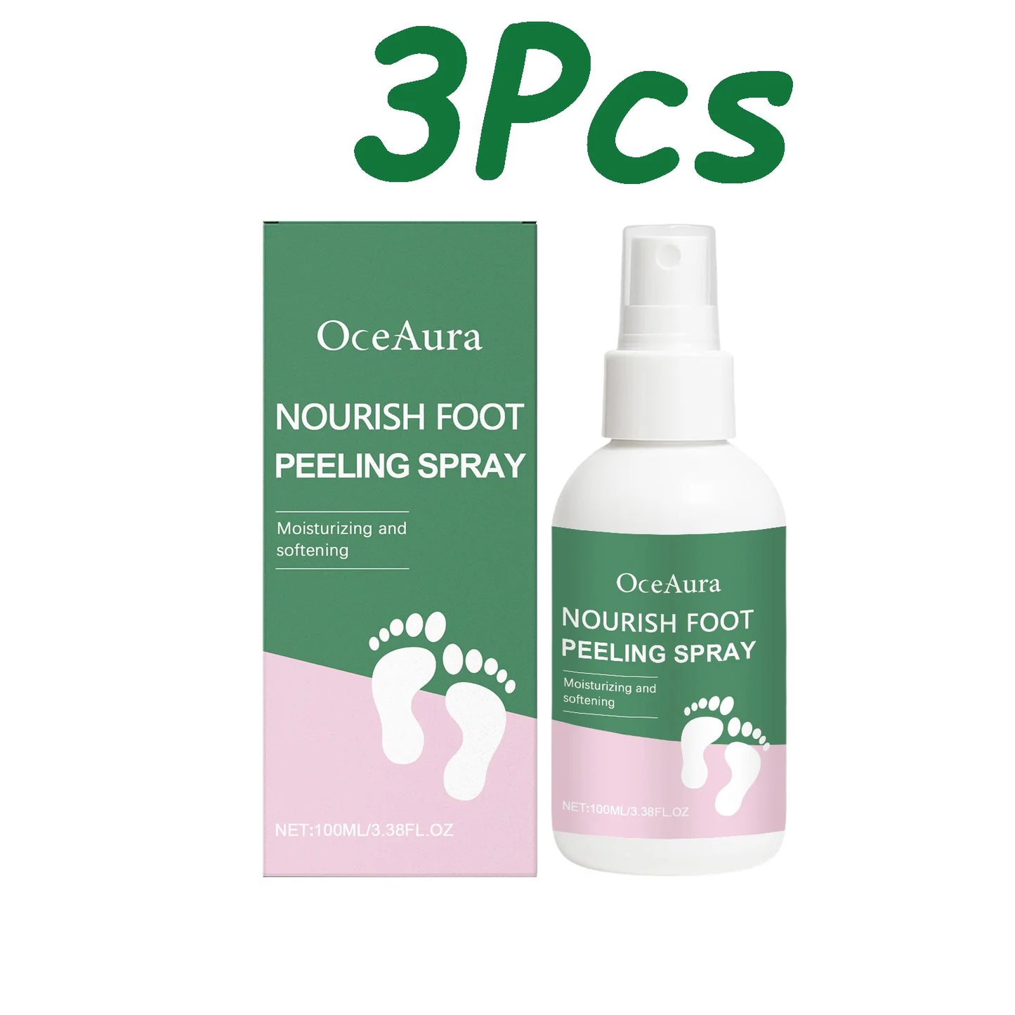 Foot Exfoliating Spray Callus Remover for Cracked Heels Moisturizing Remove Dead Skin Heel Drying Cracked Repair Foot Care Spray Peaceful Pleasures Health and Wellness 300ml Boxed