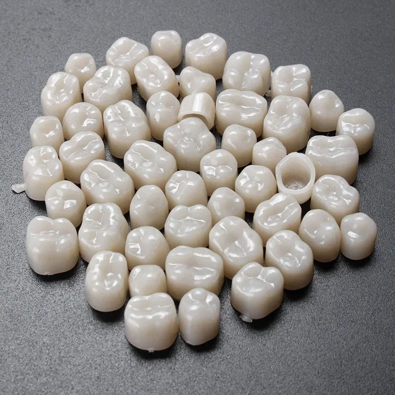 60pcs Resin Teeth Dentistry Dental Temporary Crown Material for Anterior & Molar Teeth Protecting Oral Care Whitening Stable Peaceful Pleasures Health and Wellness