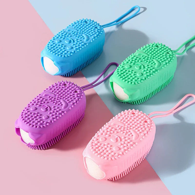 Silicone Body Scrubber – Exfoliating Bath Sponge & Shower Brush Silicone Bath Scrubber Peaceful Pleasures Health and Wellness