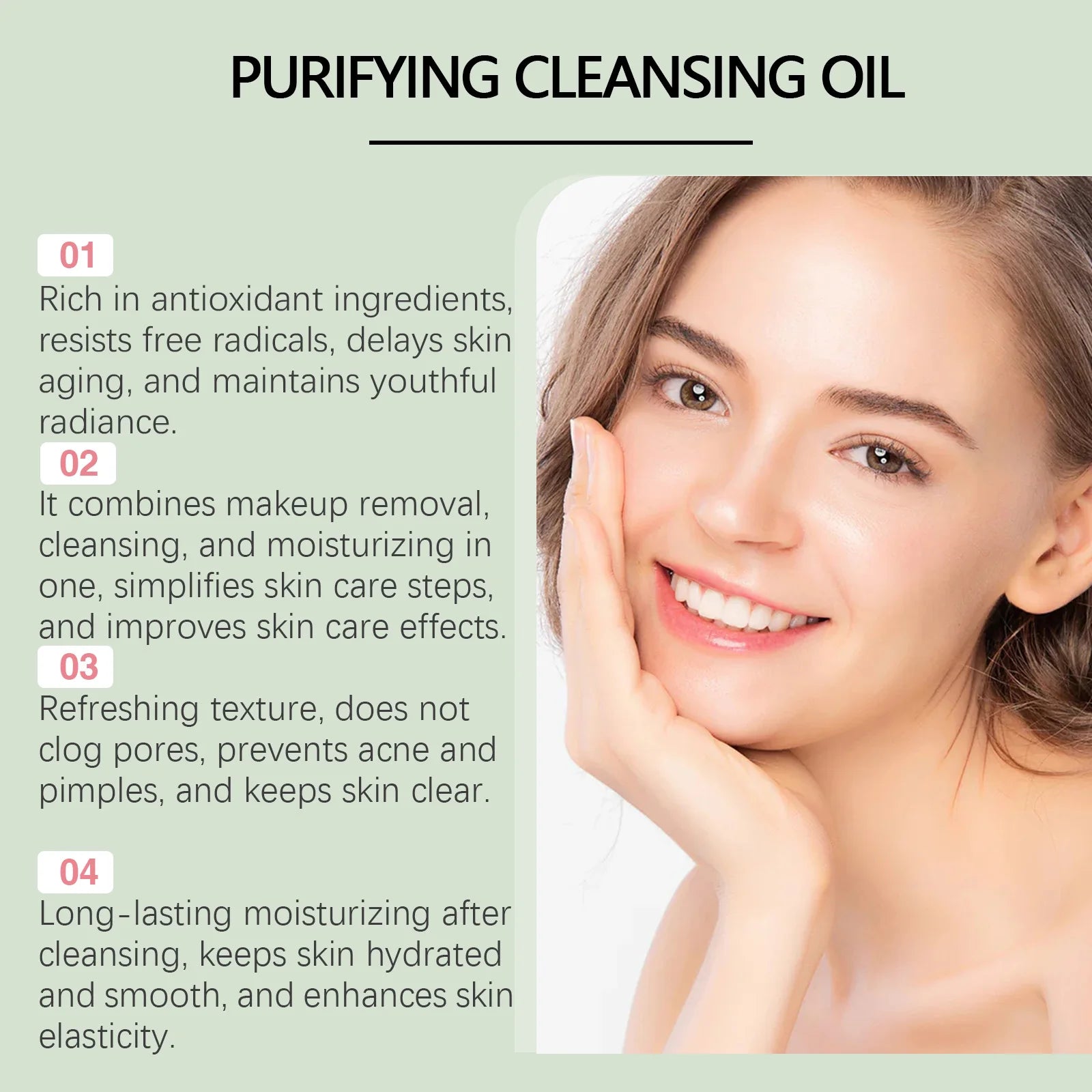 Makeup Removal Oil for Face Purifying Pores Shrinking Refreshing Non Irritating Cleansing Oil Remove Blackhead Soothing Skin Oil Peaceful Pleasures Health and Wellness